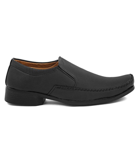 SHOES KINGDOM Slip On Artificial Leather Black Formal Shoes - None