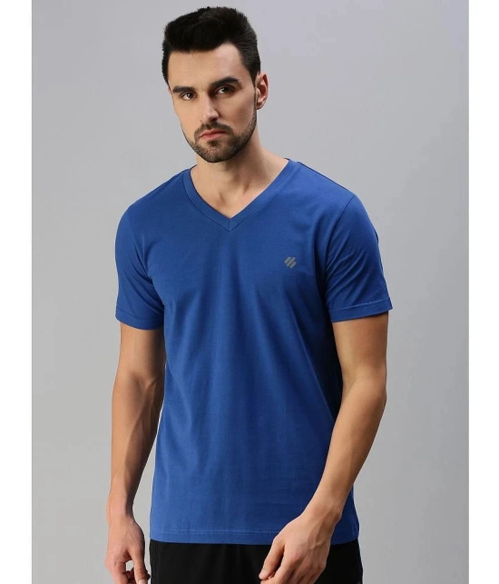 ONN - Indigo Cotton Blend Regular Fit Mens T-Shirt ( Pack of 1 ) - None