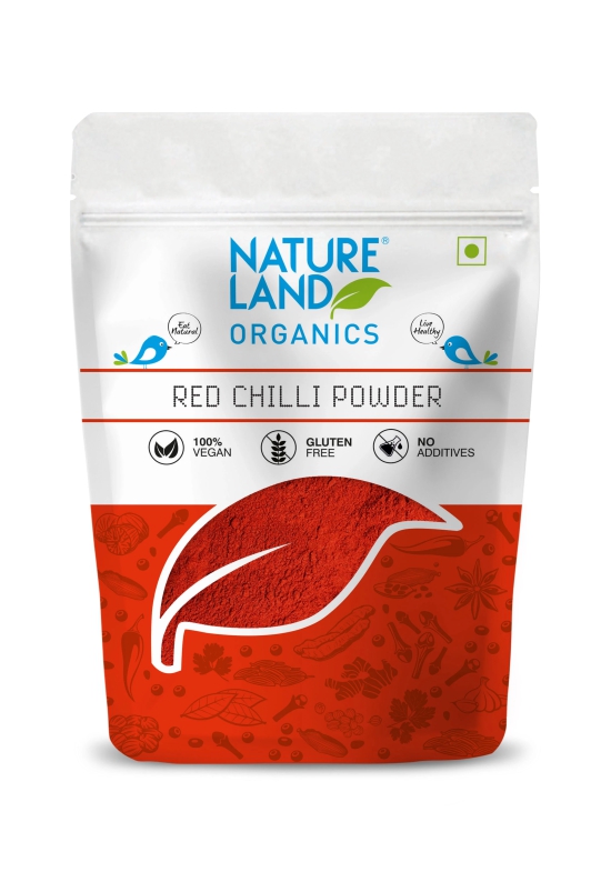 Natureland Organics Turmeric Powder 100 gm & Natureland Organics Red Chilli Powder 100 gm Combo