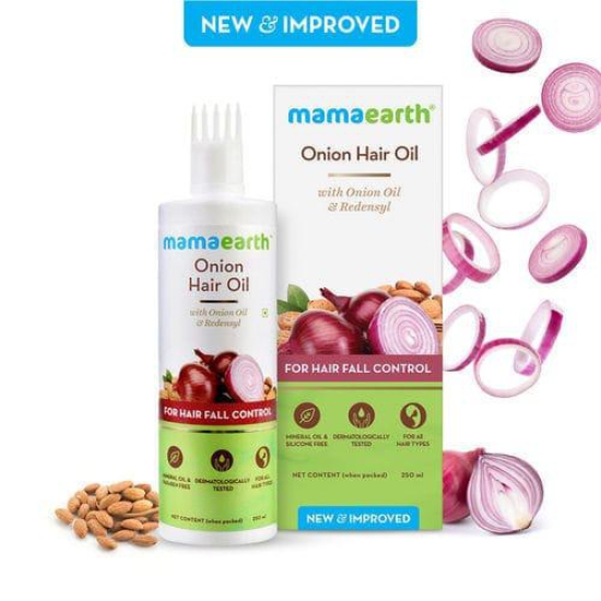 Mamaearth Onion Hair Oil with Onion & Redensyl for Hair Fall Control (150ml)