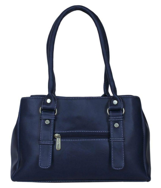 Fostelo -   Blue Faux Leather Shoulder Bag - Blue