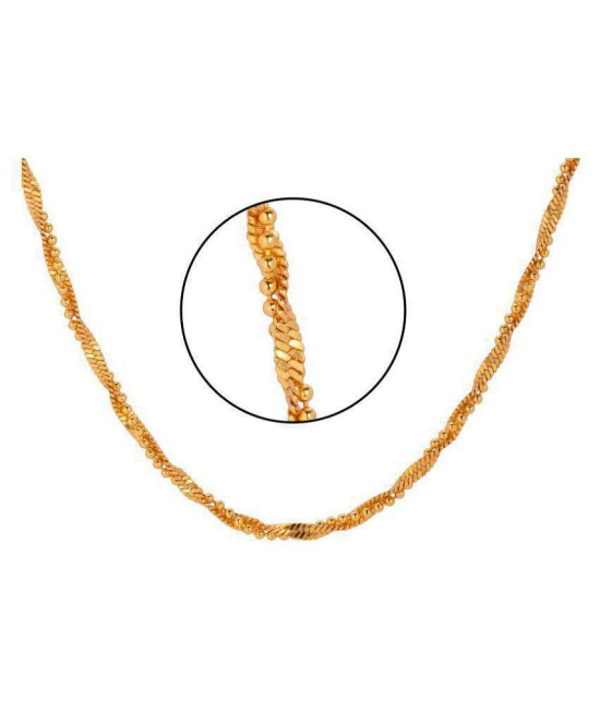 AanyaCentric Gold Plated Golden Alloy Chain Mala for Women and Girls - Golden