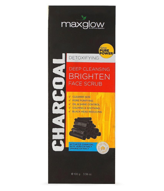 MaxGlow ACTIVATED BAMBOO CHARCOAL SCRUB Facial Scrub 100 gm