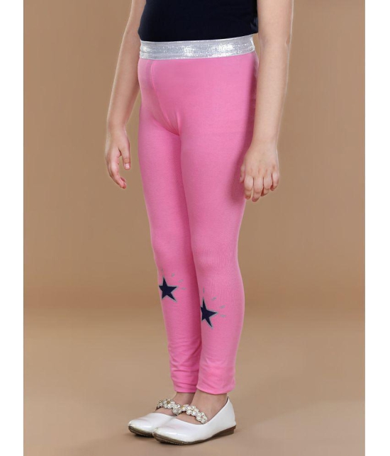 StyleStone - Pink Lycra Girls Leggings ( Pack of 2 ) - None