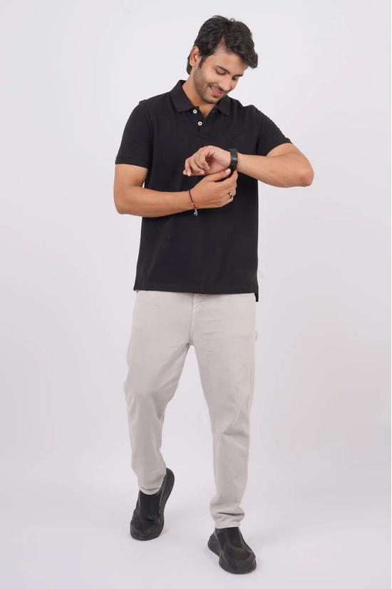 Men's Black Pocket Polo T-Shirt