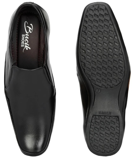 Bucik Black Mens Slip On Formal Shoes - None