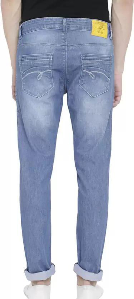 Men Slim Mid Rise Blue Jeans