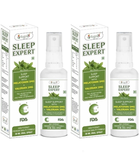 Vringra Sleep Expert Spray- Sleep Solution - Liquid for Sleep - Instant Sleeping Others 60 ml Pack of 2