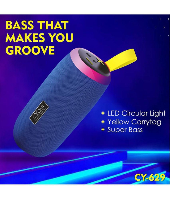 CYOMI CY 629 10 W Bluetooth Speaker Bluetooth v5.0 with USB,SD card Slot Playback Time 4 hrs Blue - Blue