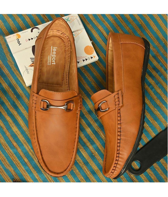 Leeport - Brown Men's Driving loafers - 11