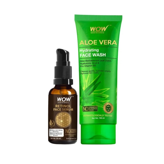 Retinol Face Serum + Aloe Vera Face Wash - Net Vol. 130 ml