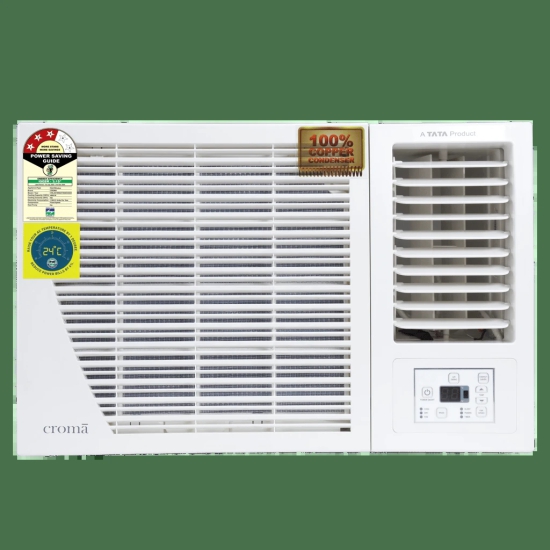 Croma 1.5 Ton 3 Star Fixed Speed Window AC (2024 Model, Copper Condenser, Dust Filter)