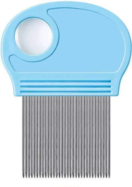 Q D Lice Nit Egg Remover Comb Removes Dendruff Dust and Louse Magnify Blue color for Men Women Kids Girl Babies and Pets