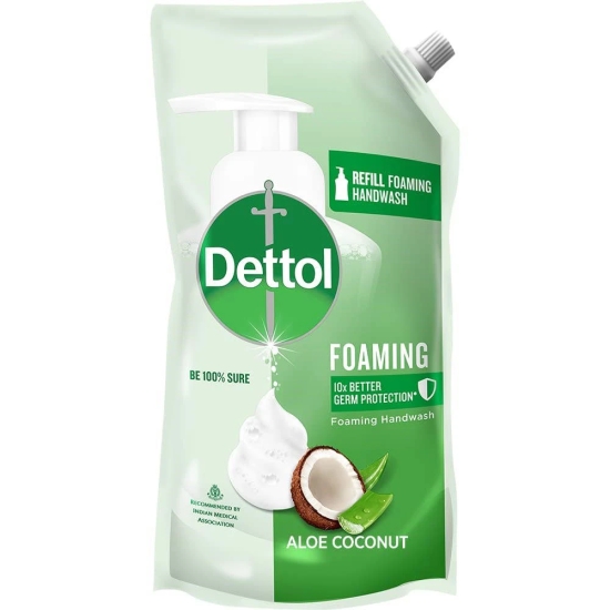 Dettol Foaming Handwash Refill - Aloe Coconut, 700ml Rich Foam Moisturizing Hand Wash Soft on Hands