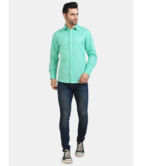 Life Roads - Sea Green Cotton Slim Fit Mens Casual Shirt ( Pack of 1 ) - None