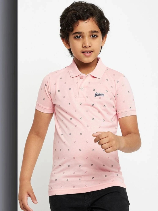 UNIBERRY - Pink Cotton Blend Boys Polo T-Shirt ( Pack of 1 ) - None