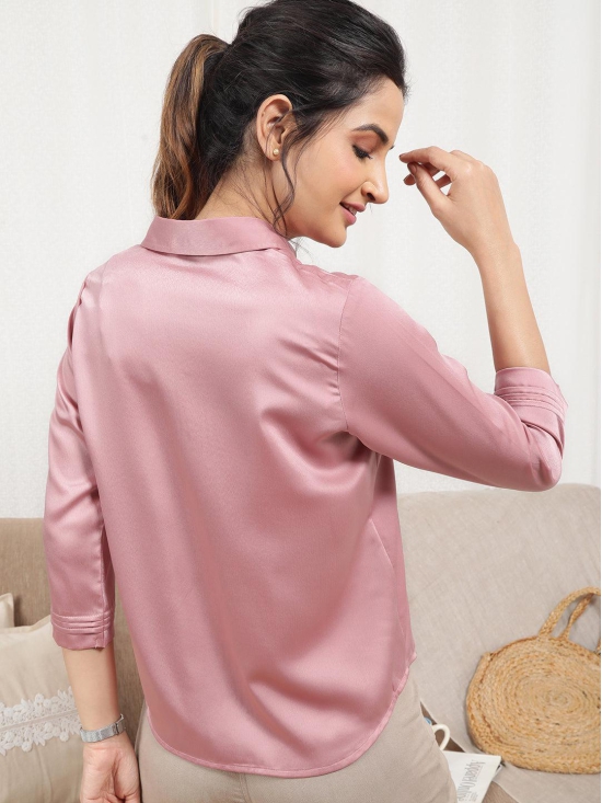 Rose Satin Shirt-M