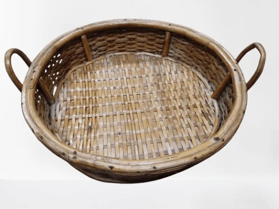 HAND MADE BAMBOO FRUIT OR FLOWER BASKET