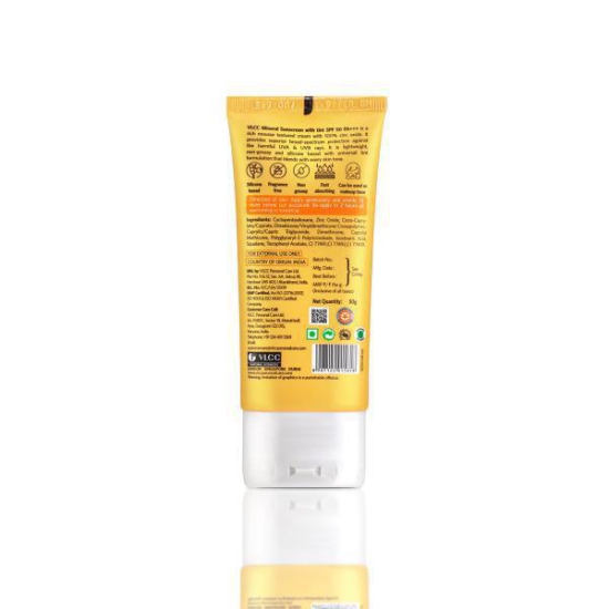 VLCC Mineral Sunscreen Tinted SPF 50 PA+++ Ultra Lightweight Non-Comedogenic - 50 g