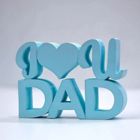 I Love Dad Blue Quirky Showpiece Home Décor Items Birthday Gift Items Gift for Father-Blue