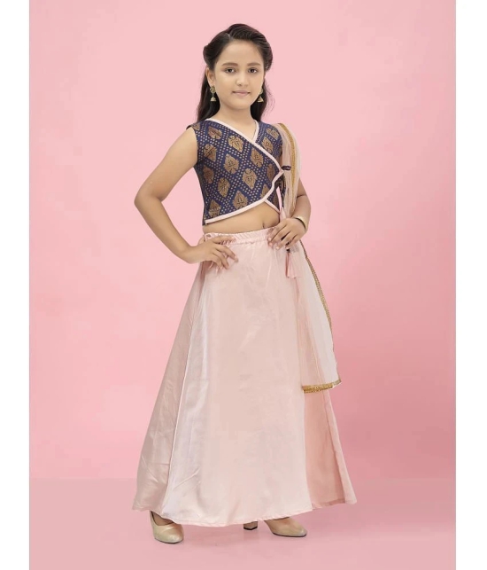 Aarika Navy Blue Brocade Girls Lehenga Choli Set ( Pack of 1 ) - None