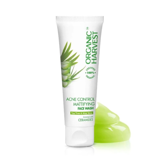 ACNE CONTROL  MATTIFYING FACE WASH: Tea Tree and Aloe Vera