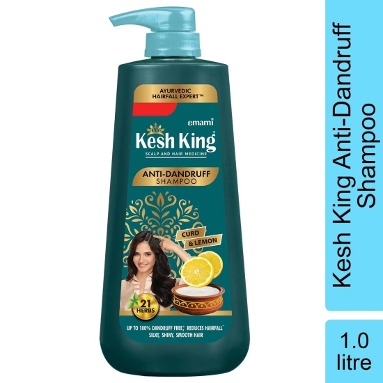 Emami Kesh King Scalp and Hair Medicine Ayurvedic Hairfall Expert Anti-Dandruff Shampoo 1000ml