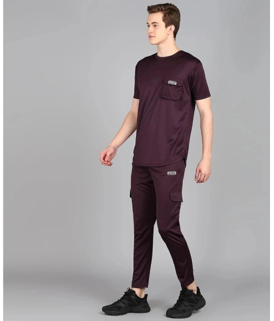 Preen Maroon Polyester Regular Fit Mens Tracksuit ( Pack of 1 ) - None