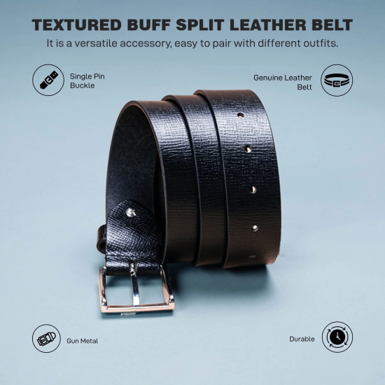 Red Tape Textured Leather Belt For Men | Classic And Durable