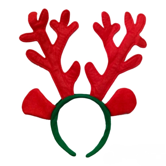 Reindeer Festive Red Christmas Hairbands I  Contain 1 Unit I