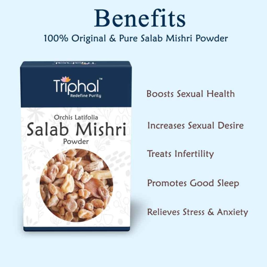 Salab Mishri Powder – Salam Misri Churn – Orchis Latifolia | Original Salap Misri | Triphal