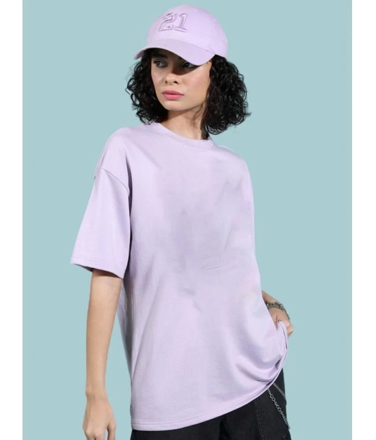 PPTHEFASHIONHUB Lavender Cotton Blend Womens T-Shirt ( Pack of 1 ) - None