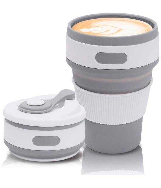 KALPVRUKSH ENTERPRISE - Silicon Double Walled Coffee Cup 350 ml ( Pack of 1 ) - Multicolor