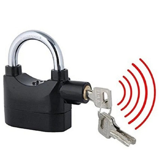 TALC Alarm Padlock Electronic Alarm Lock for Door/Bicycle/Motorbike - Black