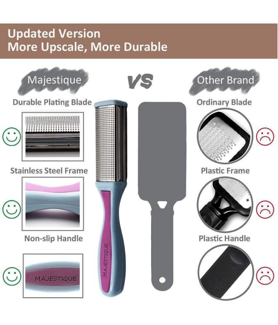 Majestique Double-Sided Foot File, Effective & Multidirectional (Assorted Color)