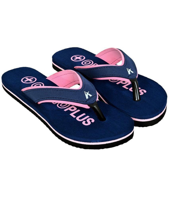 Altek Navy Blue Womens Thong Flip Flop - None