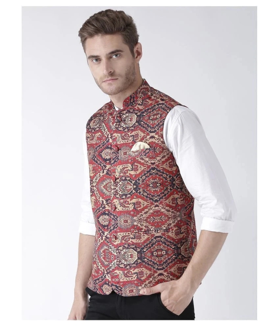 Hangup Multi Cotton Blend Nehru Jacket - None