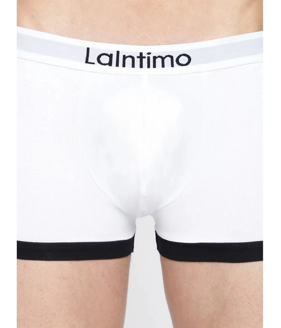 La Intimo White Cotton Mens Trunks ( Pack of 2 ) - None