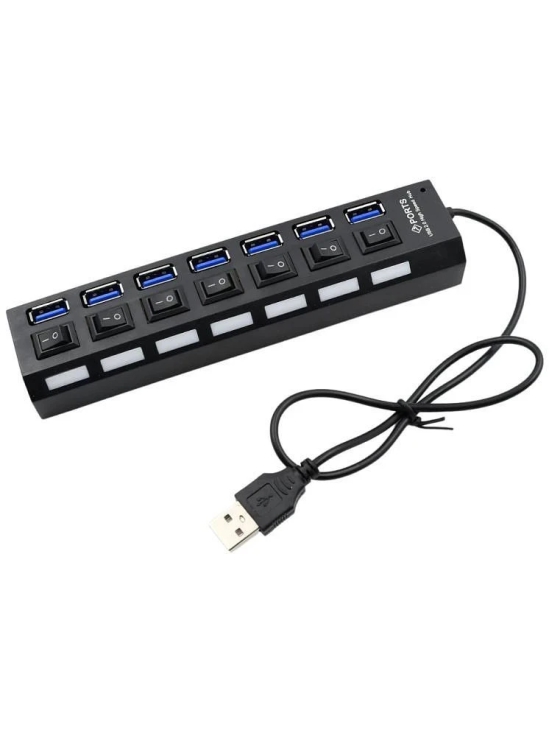 UGPro 7 port USB Hub High-Speed Splitter with Separate On / Off Switch