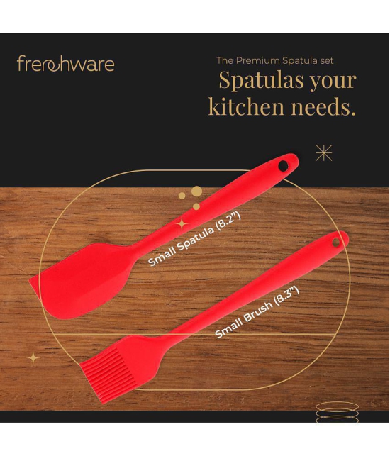 Frenchware - Red Silicone Flipper Spatula ( Pack of 2 ) - Red