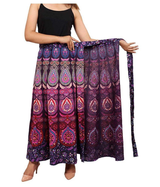 Rangun Cotton A-Line Skirt - Purple - 33-36