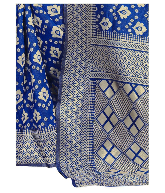 ofline selection Blue Jacquard Saree