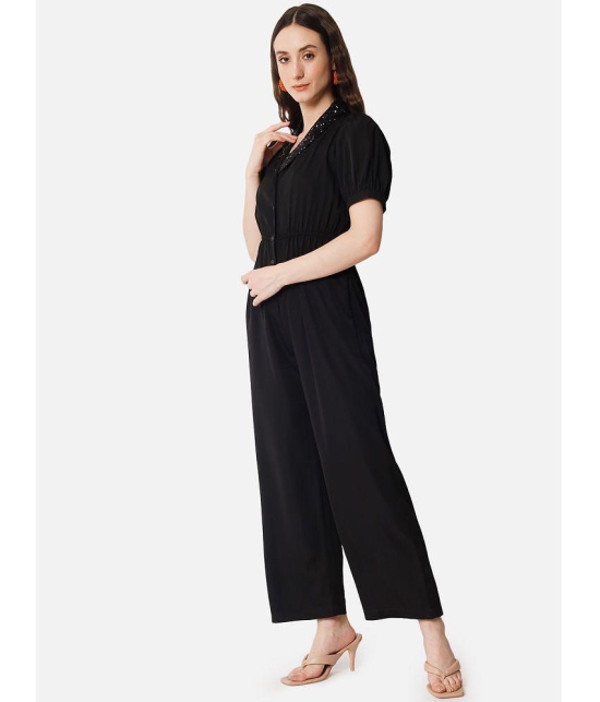 ALL WAYS YOU - Black Crepe Regular Fit Womens Jumpsuit ( Pack of 1 ) - None