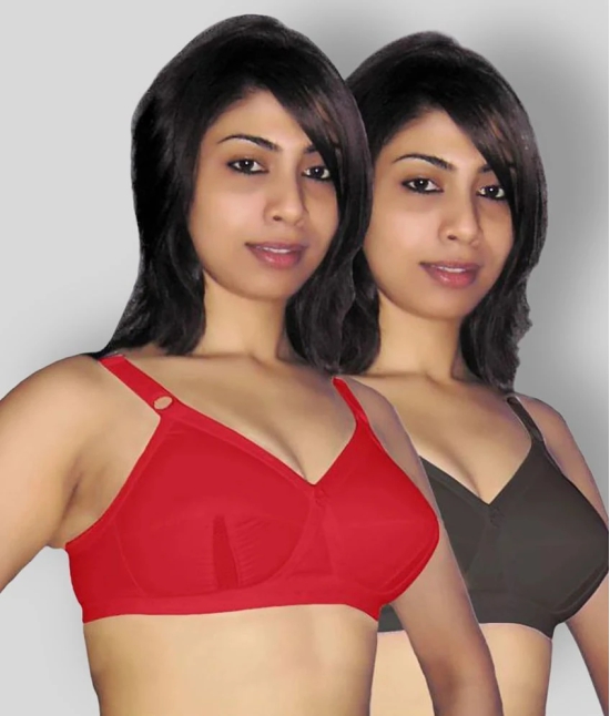 Selfcare - Multicolor Cotton Non - Padded Womens T-Shirt Bra ( Pack of 2 ) - 38C