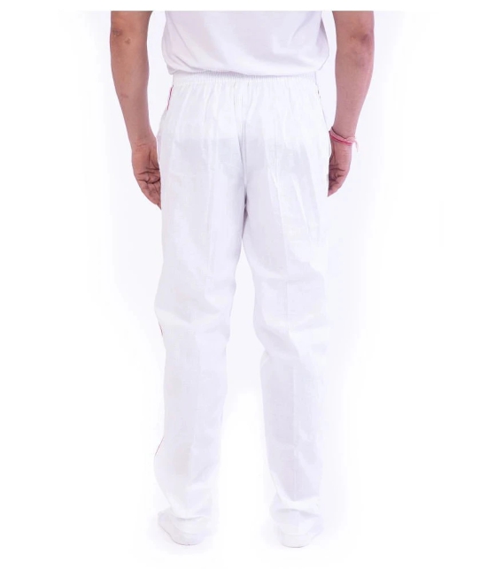 DESHBANDHU DBK White Cotton Joggers Single - 34