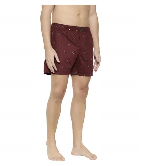 XYXX - Maroon Cotton Blend Mens Boxer ( Pack of 1 ) - M