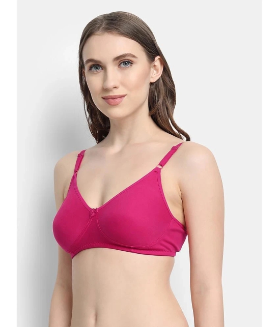 VStar - Magenta Cotton Blend Non Padded Womens T-Shirt Bra ( Pack of 1 ) - None