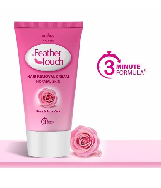 VI-JOHN Feather Touch Rose & Aloe Hair Removal Cream for Normal Skin 40g Each ( 400g) -Pack of 10