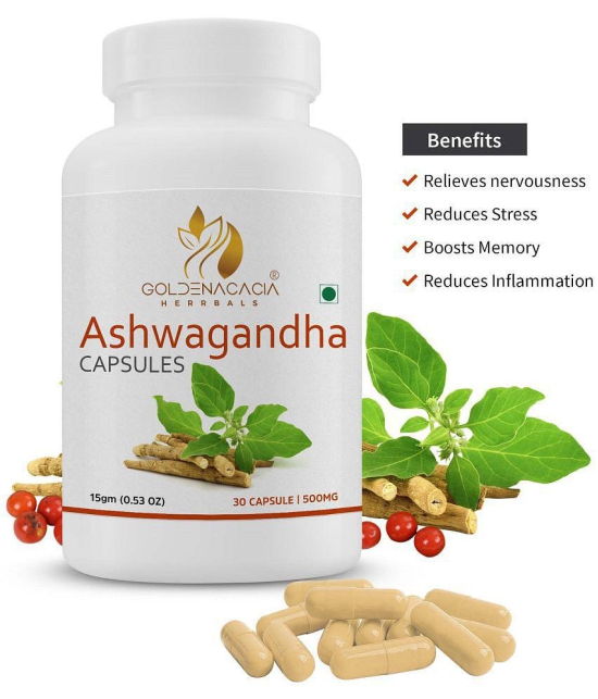 GOLDENACACIA HERRBALS ASHWAGANDHA 500mg 30 Capsule 1 no.s