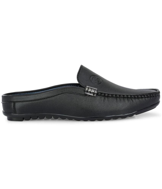 ShoeRise Open Half Loafers - Black Mens Mules Shoes - None